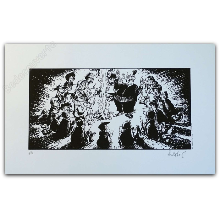 Walthéry - Feu de camp Natacha Spirou Yoko Tsuno Boule et Bill NB